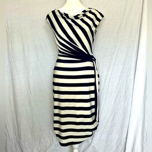 Ralph Lauren Jersey Dress in Navy and White Stripe size 2